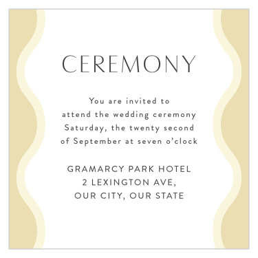 Share all your most important details with our Wave Pool Ceremony Cards.