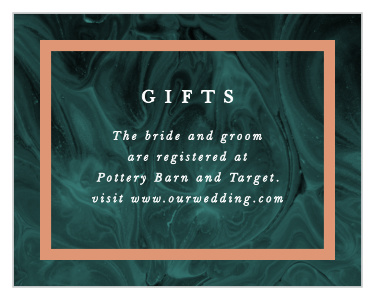 Let family and friends know where you would like your wedding gifts from with our Simply Formal Registry Cards.