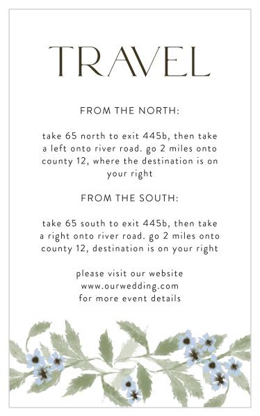 Family and friends are sure to easily find your wedding venue with the help of our In Alignment Direction Cards.