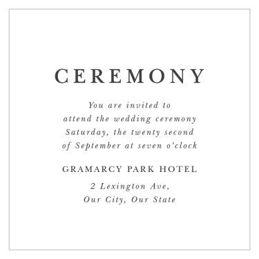 Our Fall in Love Ceremony Cards are sure to bring family and friends together for your special day.