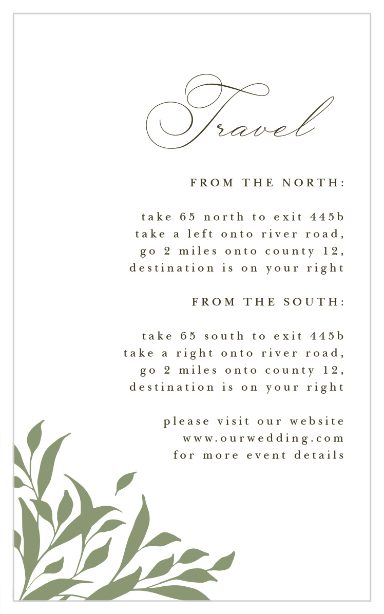 Leafy Crest Direction Cards