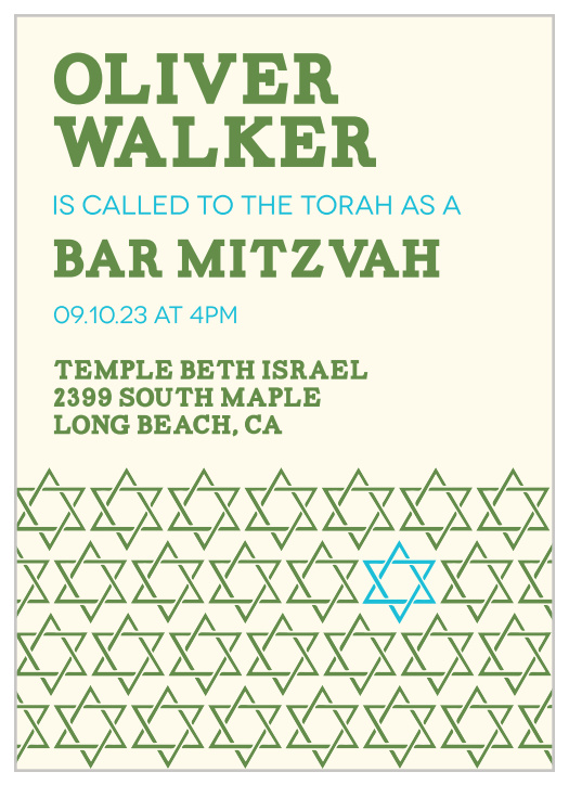 With its multiple stars, and big bold wording, this invite is the perfect combination of class and fun.