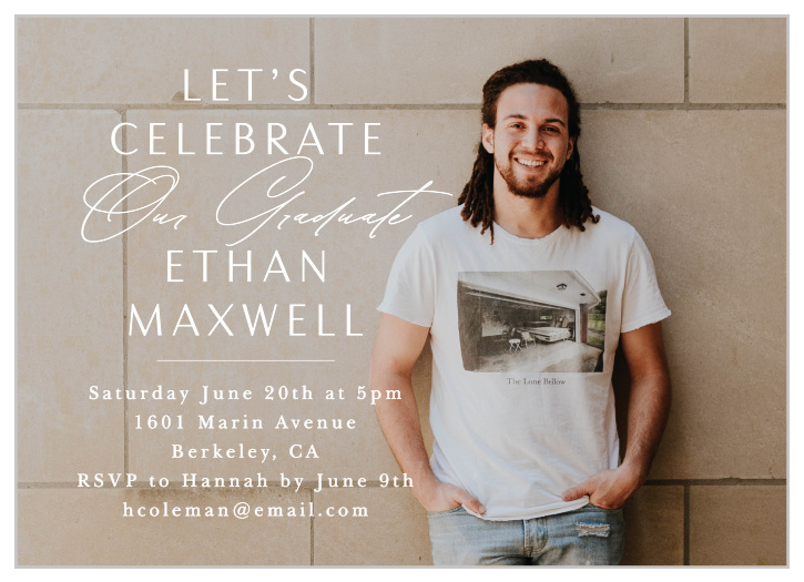 Our Shining Name Graduation Invitations bring family and friends together to celebrate you finishing school!