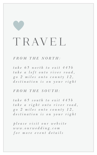 Help all your guests find their way with our Rings & Stripes Direction Cards. 