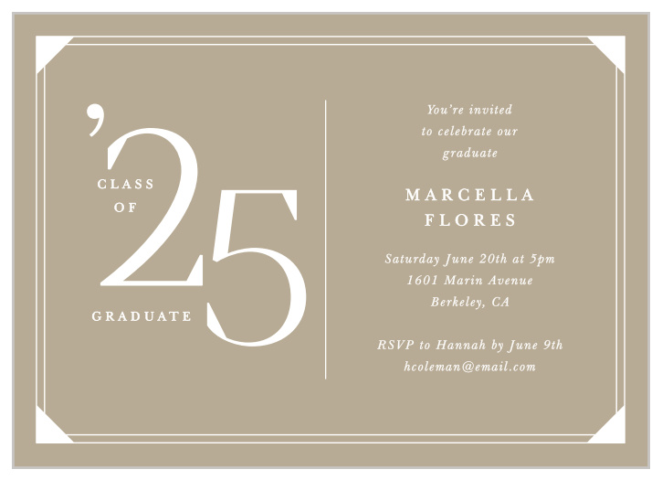 Bring your close friends and family together to celebrate your scholastic achievement when you send out our Bordered Connection Graduation Invitations.