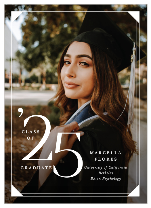 Let family and friends know what you have accomplished with our Bordered Connection Graduation Announcements.