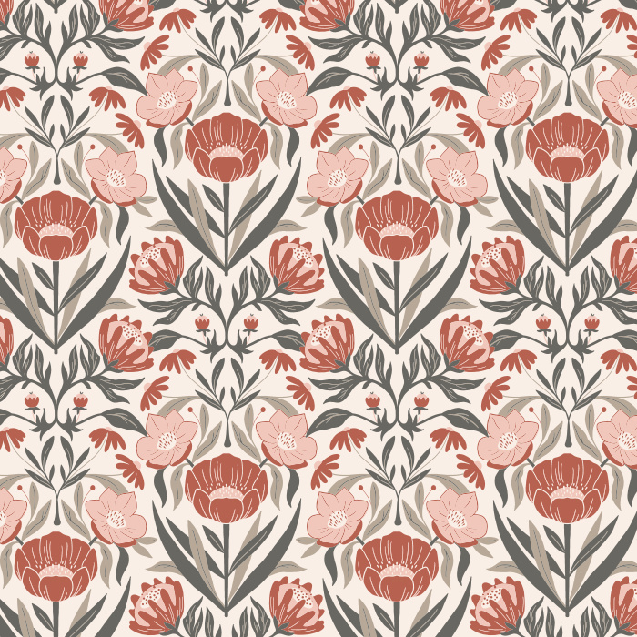 Create a trendy yet classic feel with our Rising Tulip Peel and Stick Wallpaper.