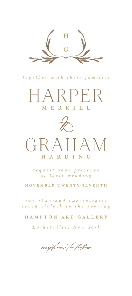 Our Monogrammed Minimalist Tea Wedding Invitations bring family and friends together to celebrate your special day.
