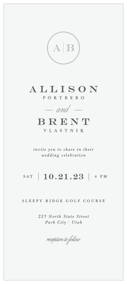 Gather friends and family together to celebrate your special day when you send out our Minimalist Monogram Tea Wedding Invitations.