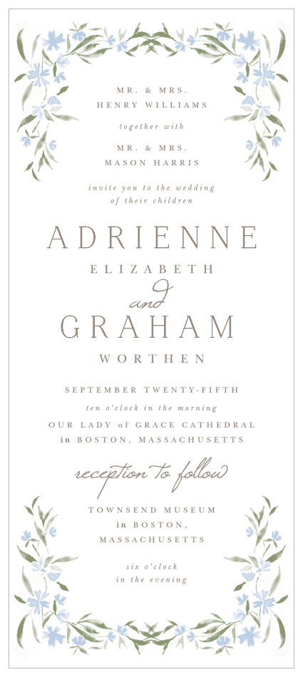 Bring family and friends together for your big day with our Lasting Tradition Tea Wedding Invitations.