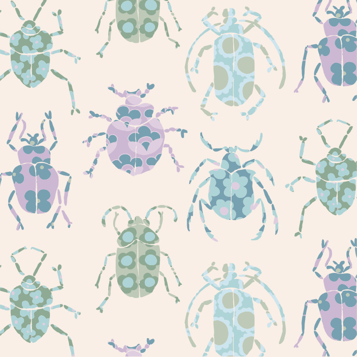 Bring out your inner entomologist when you put up our Bright Bugs Peel and Stick Wallpaper anywhere in your home.