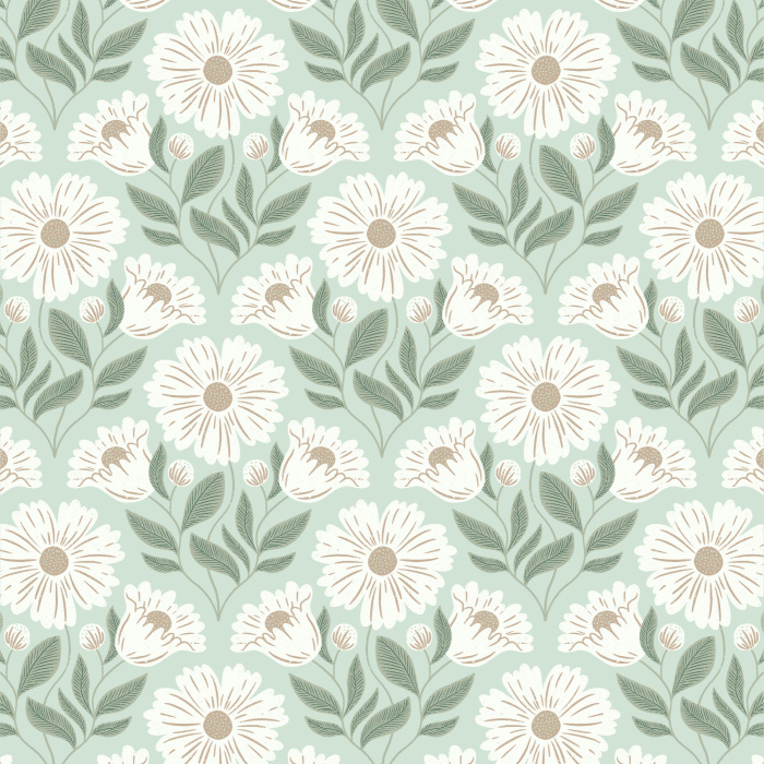 Create a cute garden on any wall of your home with our Sweet Blooms Peel and Stick Wallpaper.