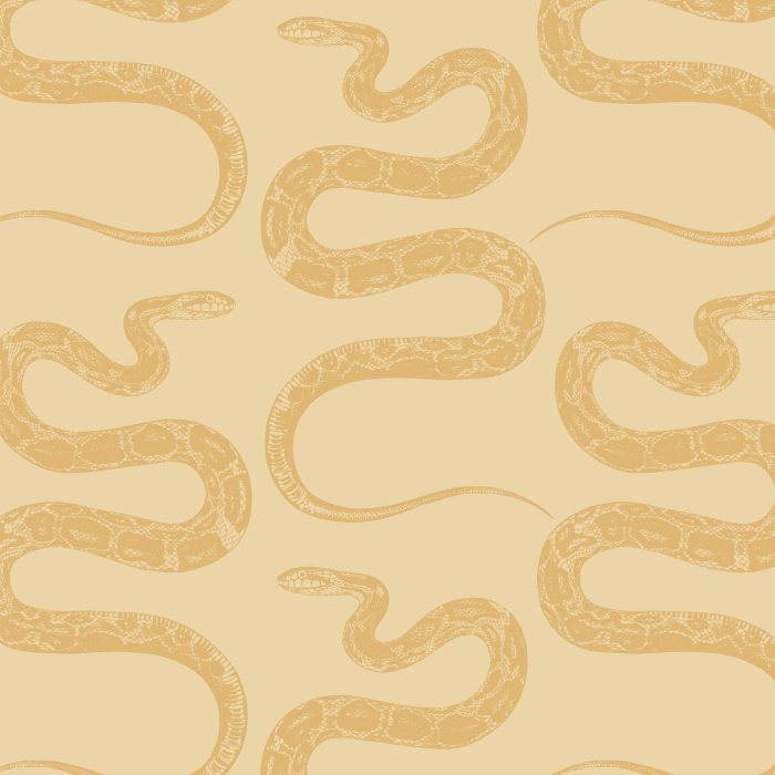 Create a stunningly serpentine look with our Mirrored Snakes Peel and Stick Wallpaper.