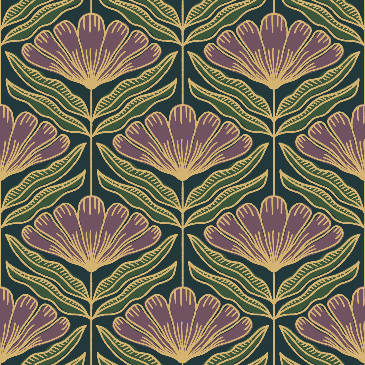 Radiant Damask Wallpaper