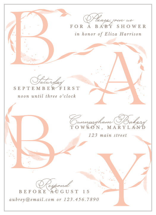 Let family and friends know that your little one has landed earth side with our Growing Vines Birth Announcements.