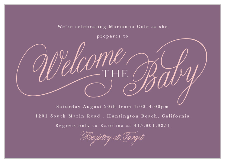 Our Elegant Welcome Baby Shower Invitations bring family and friends together to celebrate your little one on the way.