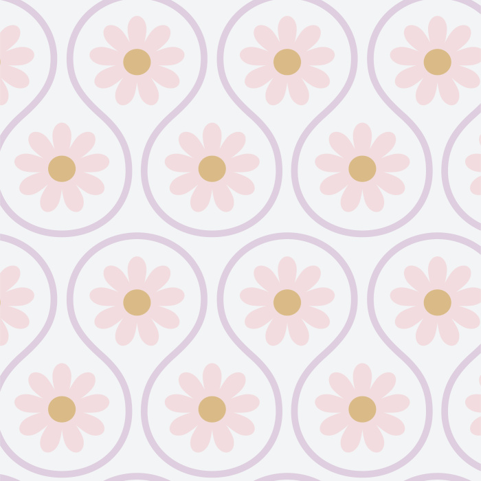 Create a funky accent wall anywhere in your home with our Daisy Waves Peel and Stick Wallpaper.