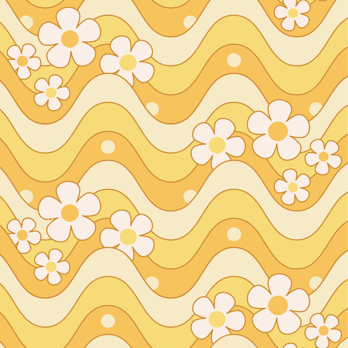 Our Groovy Floral Peel and Stick Wallpaper are sure to add a retro, funky vibe to any wall in your home.