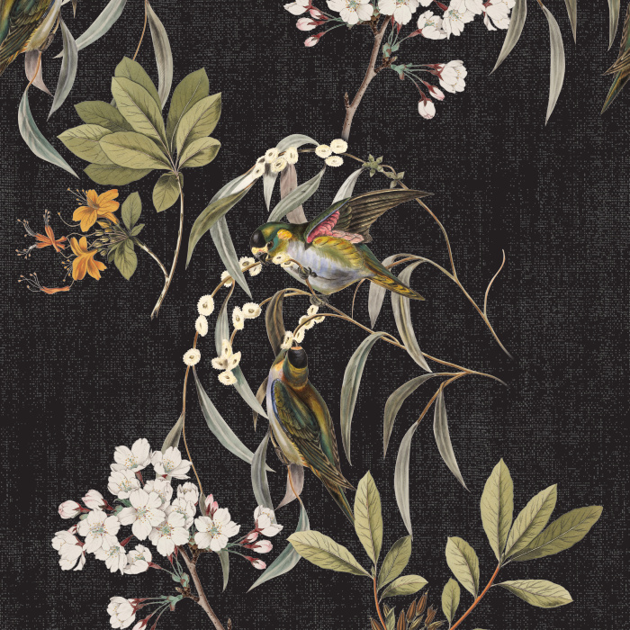 Get away from it all in the comfort of your own home with our Bird Botanical Peel and Stick Wallpaper.