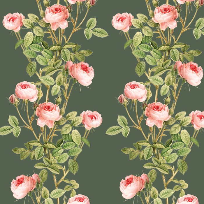 Bring a classic, natural accent wall to any room in your home with our Vintage Roses Peel and Stick Wallpaper.