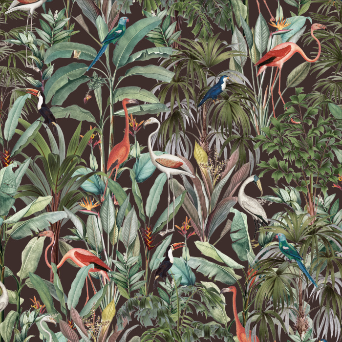 Immerse yourself in the lush beauty of nature anywhere in your home with our Tropical Forest Peel and Stick Wallpaper.