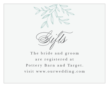 Inform family and friends where you have registered for wedding gifts with our Photo Split Registry Cards.