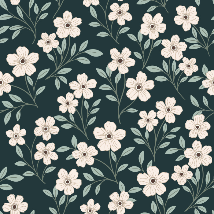 Grow a lovely garden in any room of your home with our Whimsy Blossoms Peel and Stick Wallpaper.
