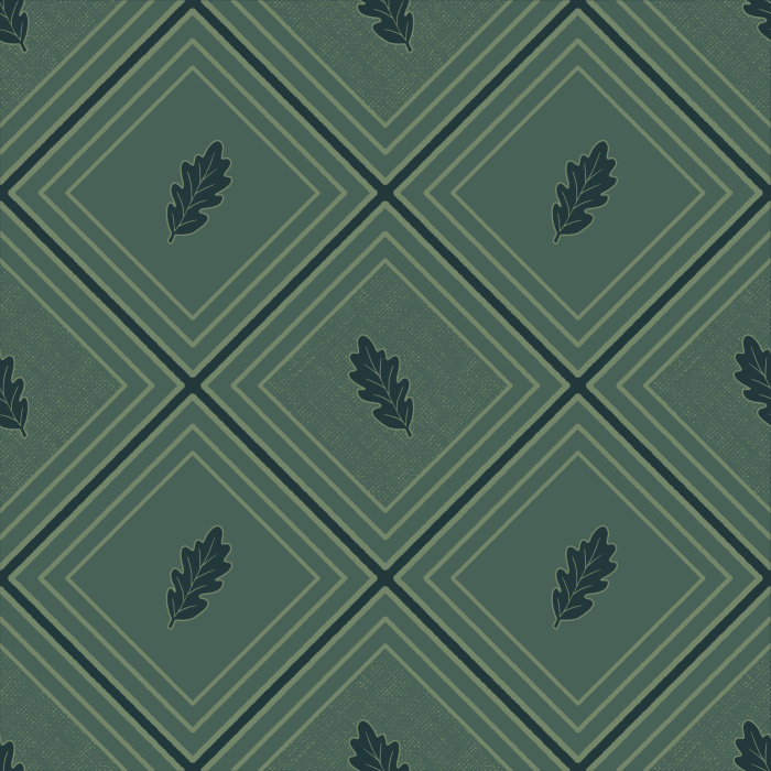 Add the touch of greenery to any wall in your home with our Oak Leaf Diamonds Peel and Stick Wallpaper.