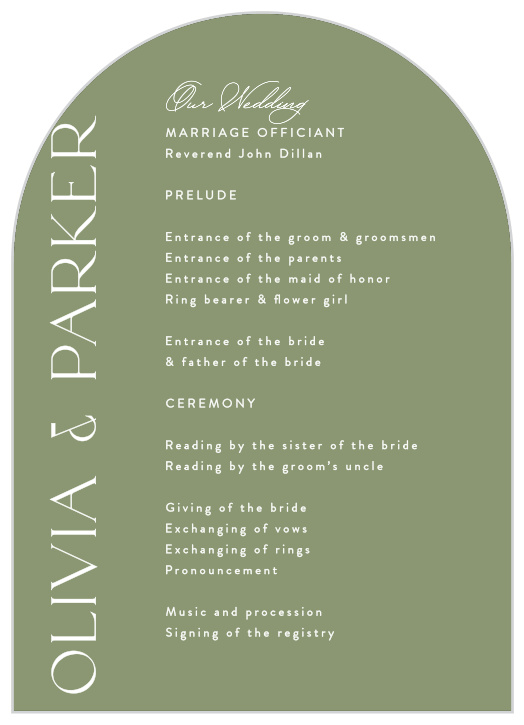 Walk family and friends through every step of your ceremony with the help of our Painted Tile Wedding Arch Programs.