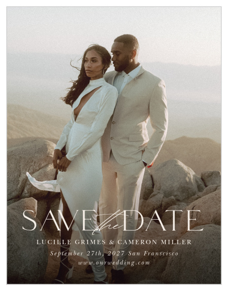 Mark a spot on everyone's calendar with our Ever & Ever Wedding Arch Save the Date Cards.