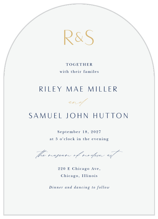 Gather family and friends together for your special day when you send out our Arched Brushstrokes Wedding Arch Invitations.