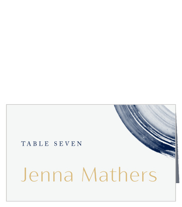 Guide family and friends to their seats with ease when you use our Arched Brushstrokes Wedding Arch Place Cards.