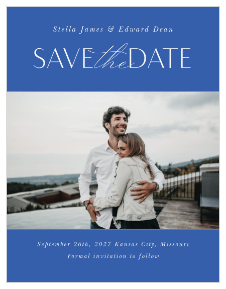 Mark a spot on everyone's calendar with our Summer Magnolias Wedding Arch Save the Date Cards. 