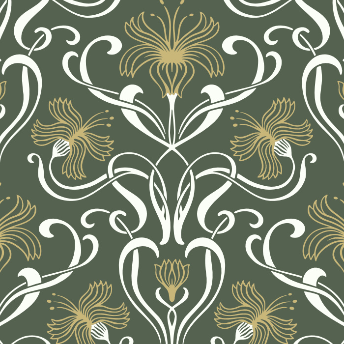 Add a vintage floral touch to any wall in your home with our Swirling Nouveau Peel And Stick Removable Wallpaper.