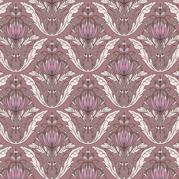 Our Protea Pattern Peel And Stick Removable Wallpaper will surely add a classy vintage touch to any wall in your home.