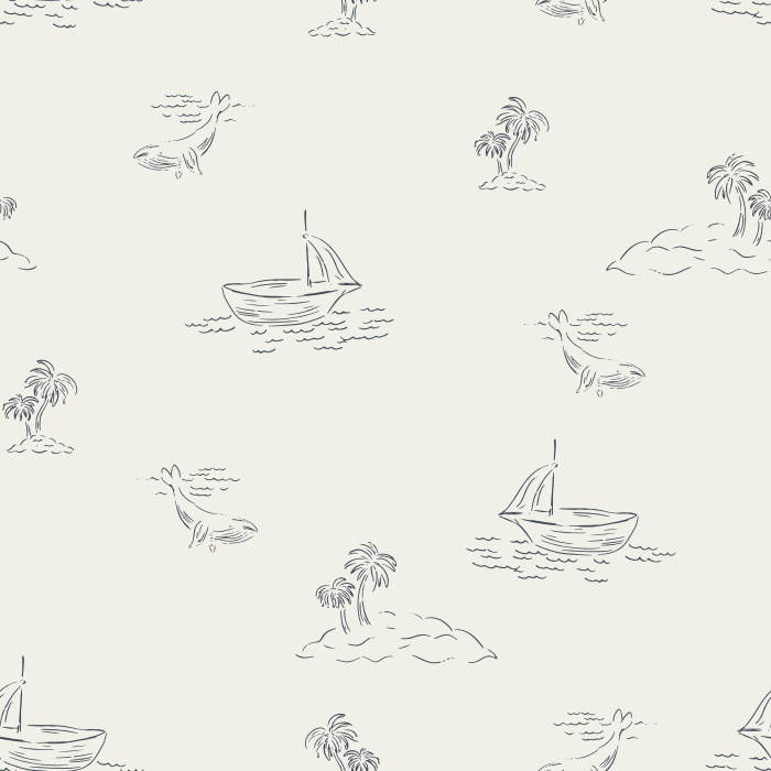 Bring a sense of adventure into your home with our Sea Travel Peel and Stick Removable Wallpaper.