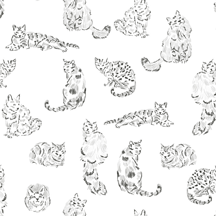 Add a cute touch to any room in your home with our Cat Study Peel And Stick Removable Wallpaper.