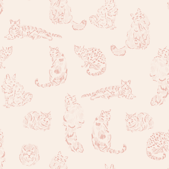 Add a cute touch to any room in your home with our Cat Study Peel And Stick Removable Wallpaper.