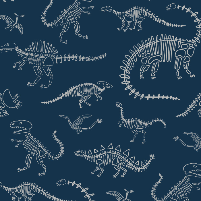  Dig up some fun vibes with our Dino Skeletons Peel and Stick Removable Wallpaper.