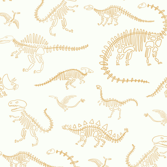  Dig up some fun vibes with our Dino Skeletons Peel and Stick Removable Wallpaper.