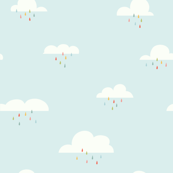 Add a sprinkle of color to your child's space with our Rainbow Clouds Peel and Stick Removable Wallpaper.