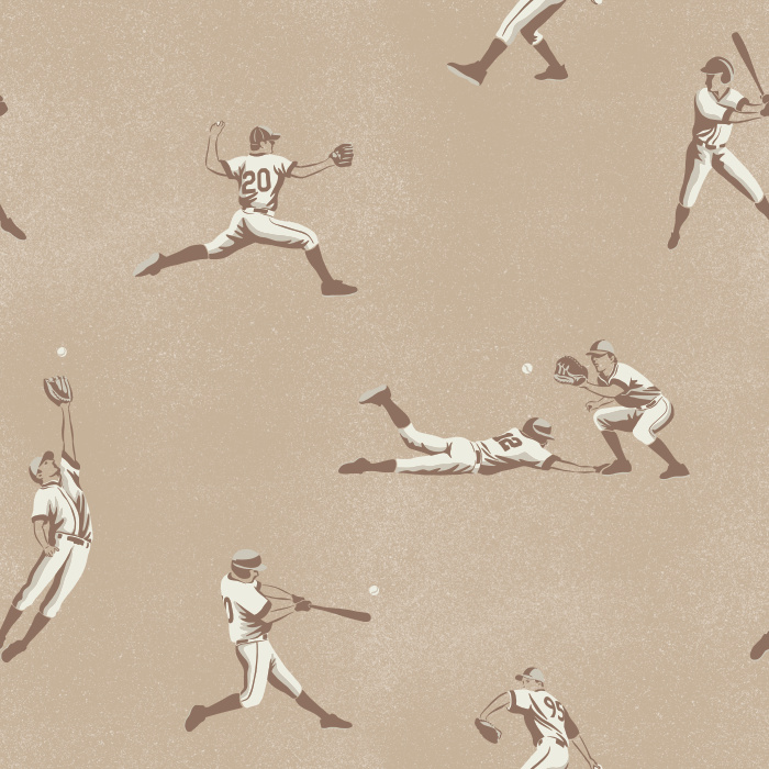 Celebrate your love of the game with our Grand Slam Peel and Stick Removable Wallpaper.