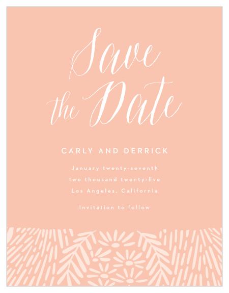 Our Floral Wreath Save the Date Magnets are sure to have family and friends running to mark their calendars for your wedding.