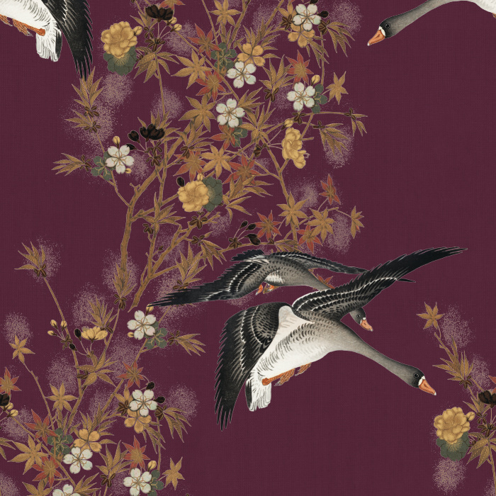 Create an enchanting space with our Ducks at Night Peel and Stick Removable Wallpaper.