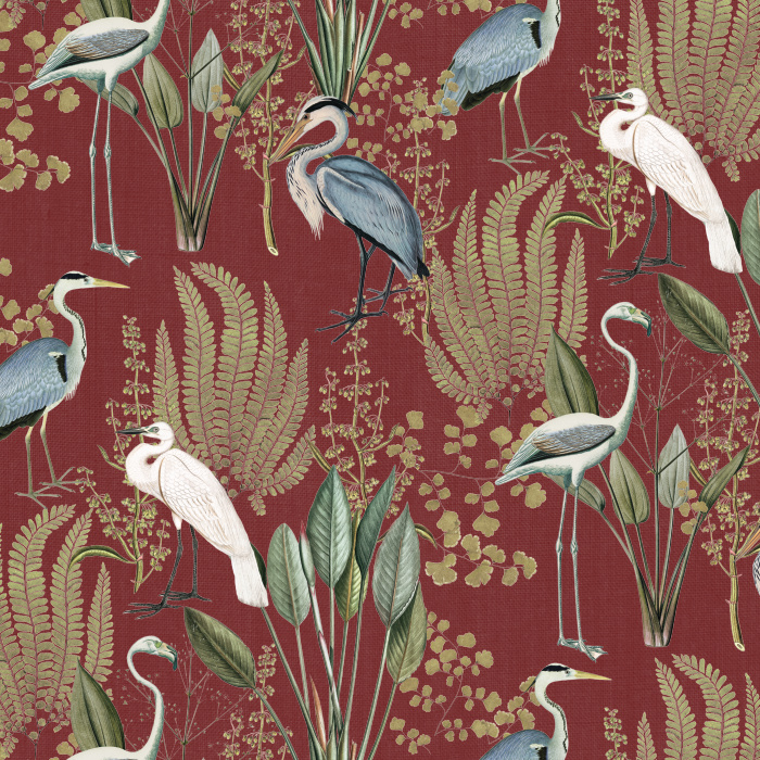 Create a beautiful getaway in your own home with our Herons in the Lake Peel and Stick Removable Wallpaper.