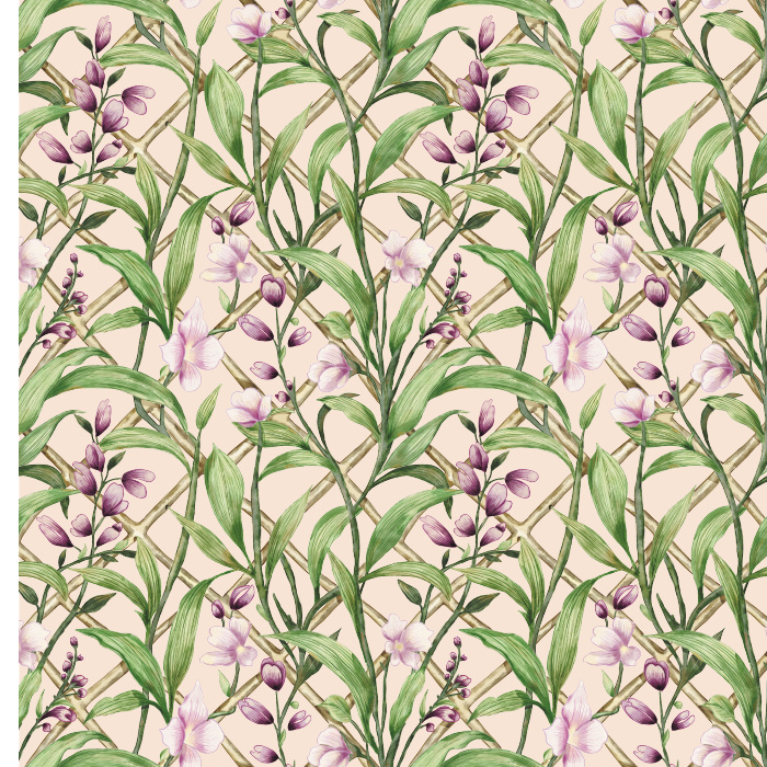 Add a classic trellis design to any wall in your home with our Whispers of Spring Peel And Stick Removable Wallpaper.