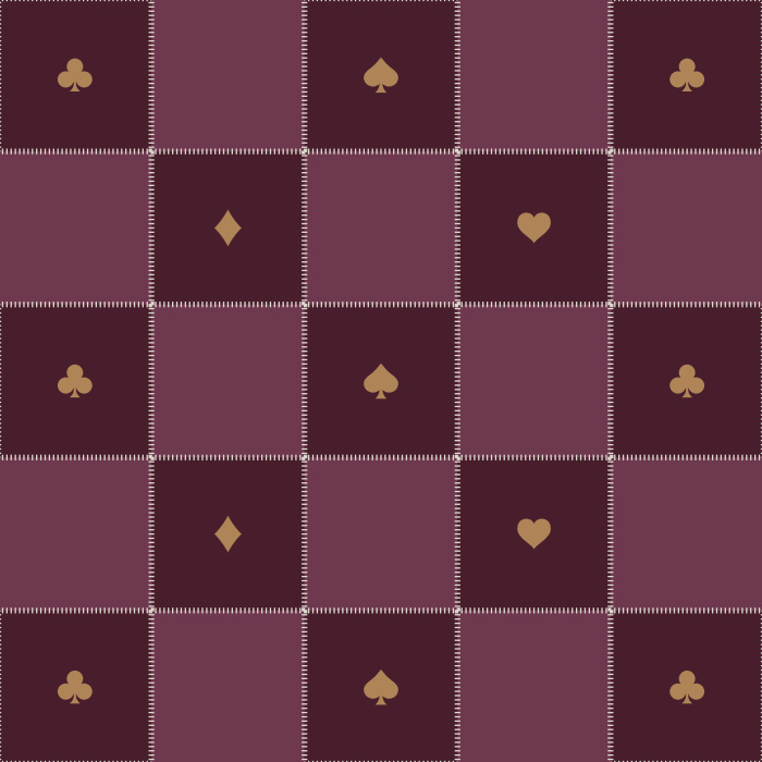 Add a touch of classic card game charm to your walls with our Checkered Suits Peel And Stick Removable Wallpaper.