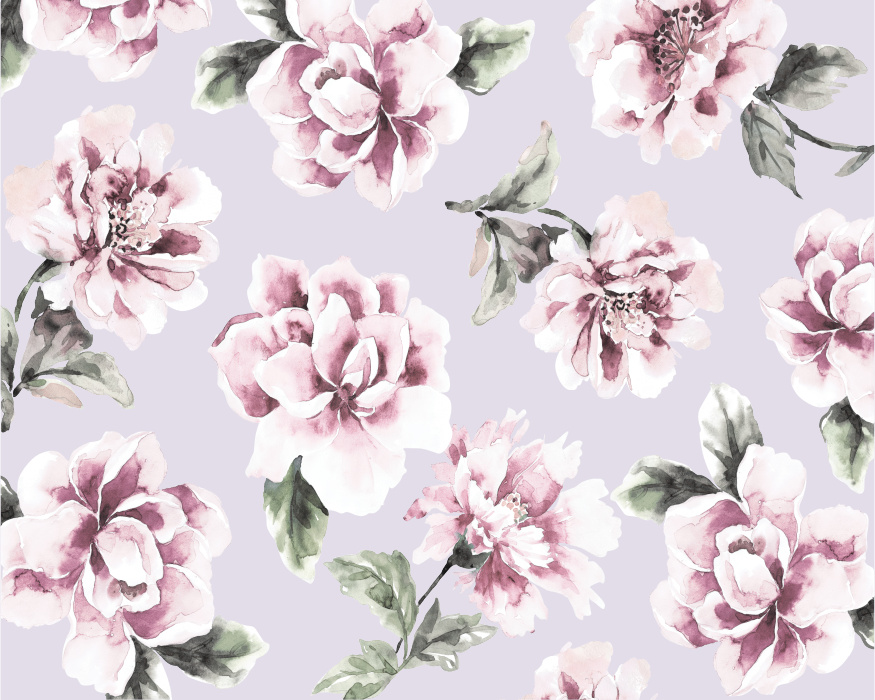 Our Painted Fleur Mural adds some floral charm to any wall in your home.