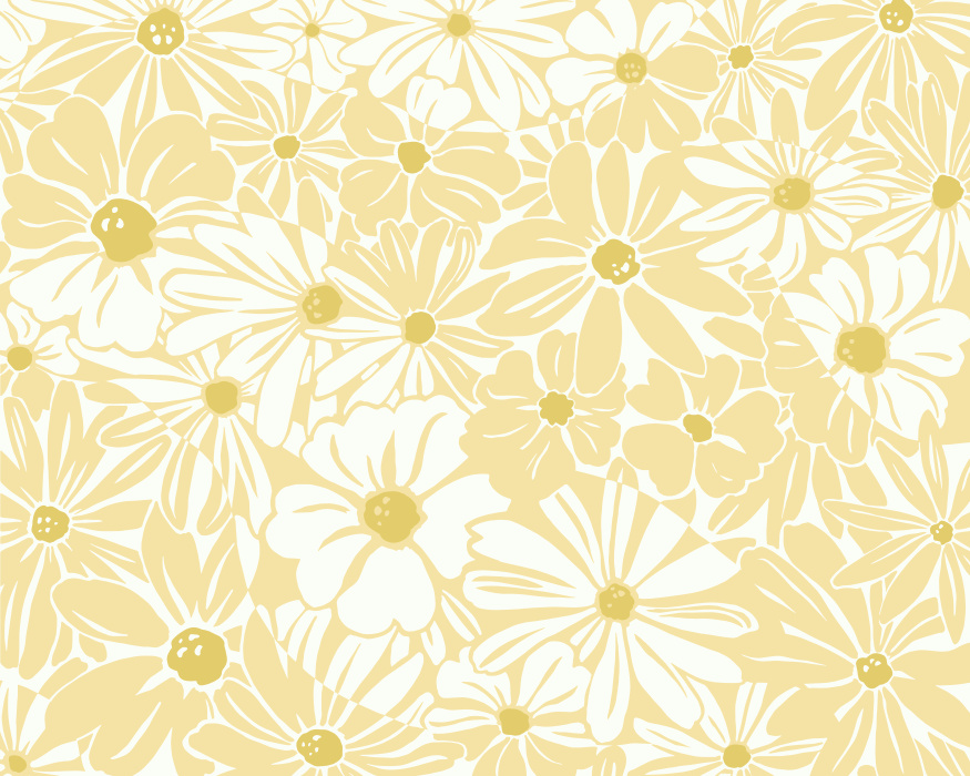 Blossom a retro garden in any room with our Daisy Explosion Mural.