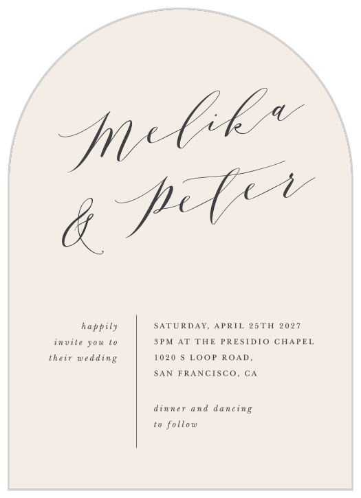 Surround yourself with family and friends on your big day with our Handwritten Love Wedding Arch Invitations.